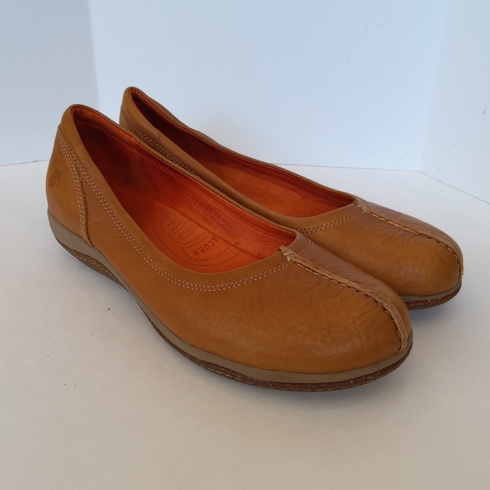 Acorn brown leather minimalist shoes flats